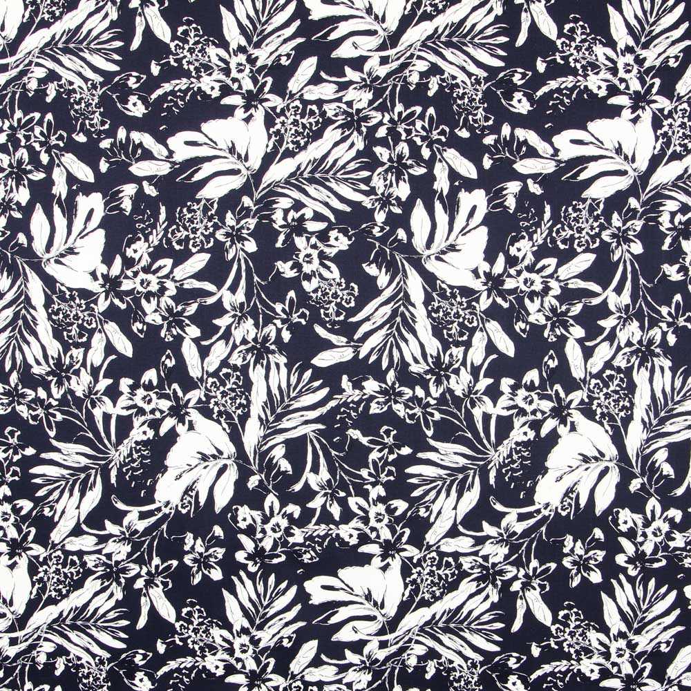 Geblümte Spandex-Popeline - Ribes y Casals