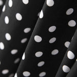 Weiß gepunktete Spandex-Popeline 7mm Schwarz - Ribes y Casals