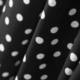 Weiß gepunktete Spandex-Popeline 7mm Schwarz - Ribes y Casals