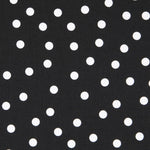 Weiß gepunktete Spandex-Popeline 7mm Schwarz - Ribes y Casals