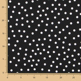 Weiß gepunktete Spandex-Popeline 7mm Schwarz - Ribes y Casals