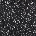 Weiß gepunktete Spandex-Popeline 7mm Schwarz - Ribes y Casals