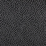 Weiß gepunktete Spandex-Popeline 7mm Schwarz - Ribes y Casals