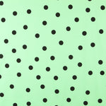 Schwarz gepunktete Spandex-Popeline 30mm Mint - Ribes y Casals
