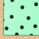 Schwarz gepunktete Spandex-Popeline 30mm Mint - Ribes y Casals