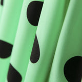 Schwarz gepunktete Spandex-Popeline 30mm Mint - Ribes y Casals