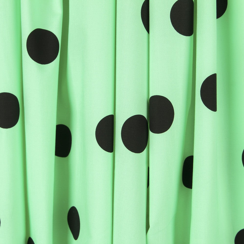 Schwarz gepunktete Spandex-Popeline 30mm Mint - Ribes y Casals
