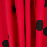 Spandex Popeline Popeline Schwarz Polka Dots 30mm Rot 155 x 140 cm - Ribes y Casals