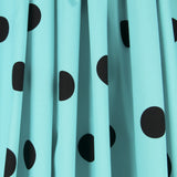 Spandex Popeline Polka Dots Schwarz 30mm Türkis - Ribes y Casals