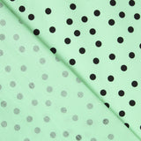 Schwarz gepunktete Spandex-Popeline 7mm Mint - Ribes y Casals