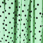 Schwarz gepunktete Spandex-Popeline 7mm Mint - Ribes y Casals