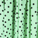 Schwarz gepunktete Spandex-Popeline 7mm Mint - Ribes y Casals