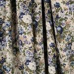 Blaue Popeline mit Blumenmuster im Vintage-Stil - Ribes y Casals