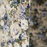Blaue Popeline mit Blumenmuster im Vintage-Stil - Ribes y Casals
