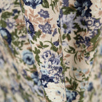 Blaue Popeline mit Blumenmuster im Vintage-Stil - Ribes y Casals