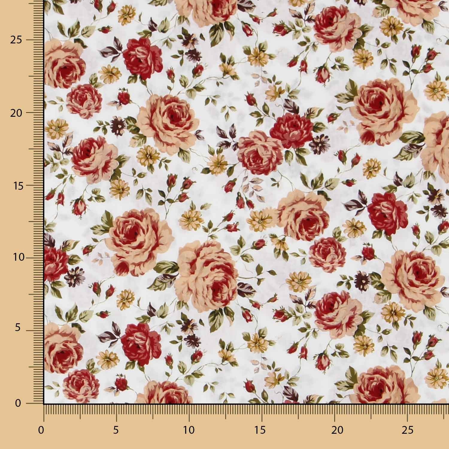 Geblümte Popeline Vintage Fuchsia - Ribes y Casals