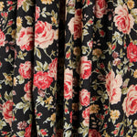 Schwarze geblümte Popeline im Vintage-Look - Ribes y Casals