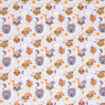 Baumwolle Popeline Calaveras Orange - Ribes y Casals