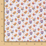 Baumwolle Popeline Calaveras Orange - Ribes y Casals
