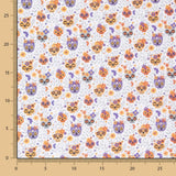 Baumwolle Popeline Calaveras Orange - Ribes y Casals