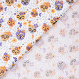 Baumwolle Popeline Calaveras Orange - Ribes y Casals