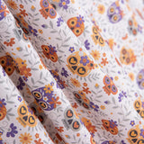 Baumwolle Popeline Calaveras Orange - Ribes y Casals