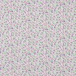Lila-blaue Baumwollpopeline mit Blumen - Ribes y Casals