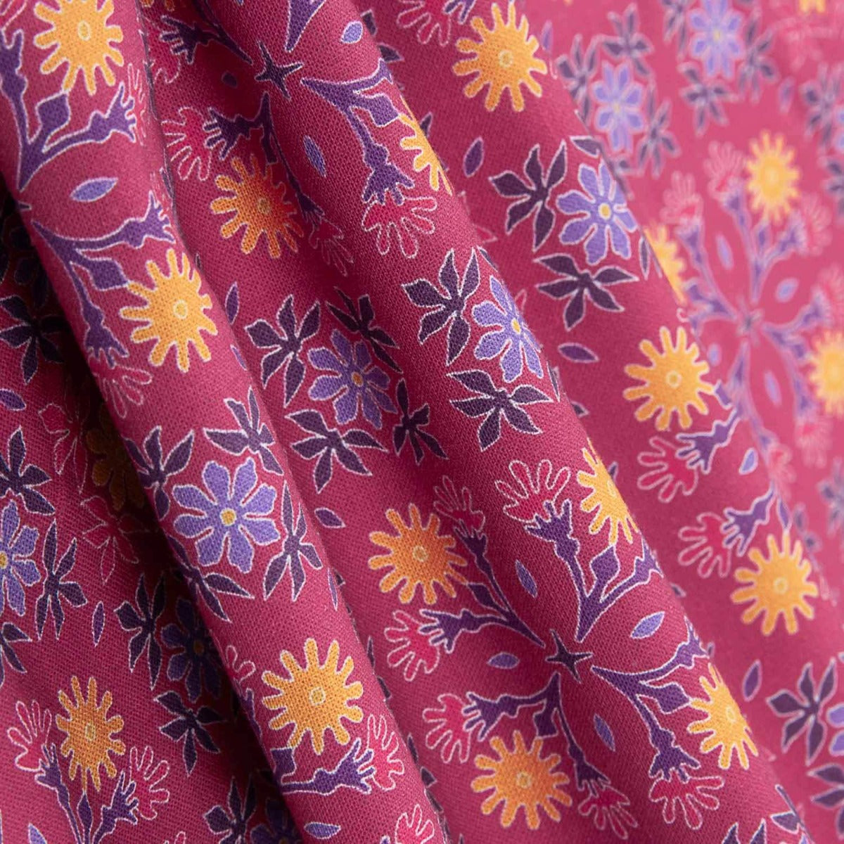 Baumwolle Popeline Nimes Fuchsia - Ribes y Casals