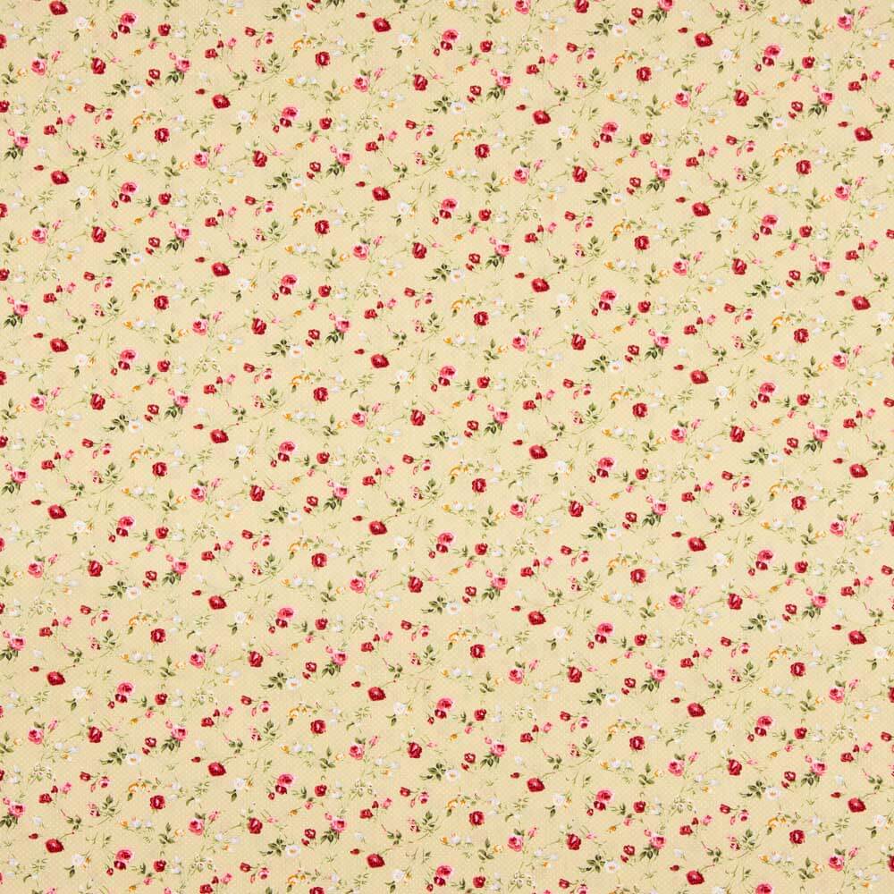 Baumwoll-Popeline Roxana Beige - Ribes y Casals