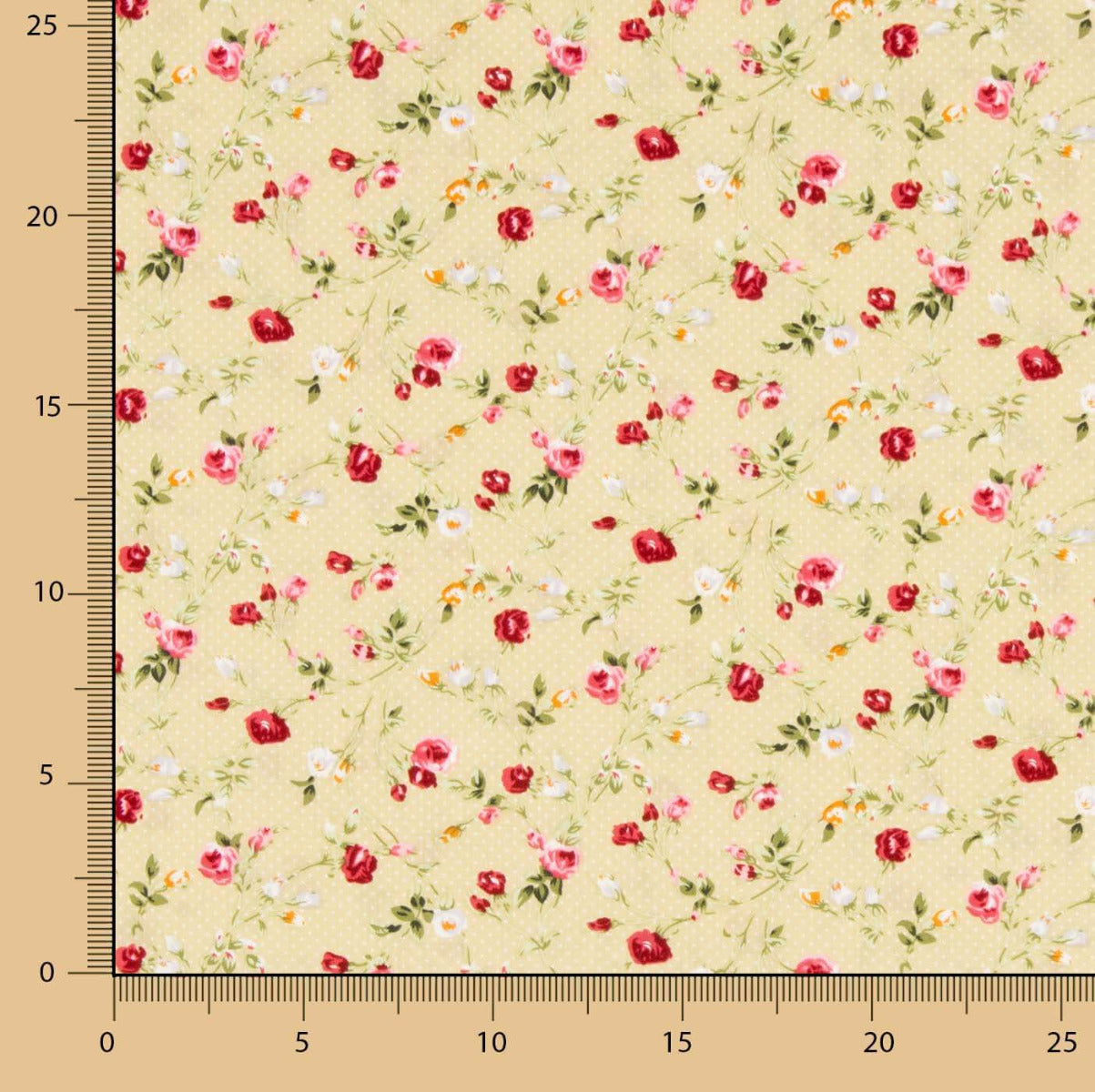 Baumwoll-Popeline Roxana Beige - Ribes y Casals
