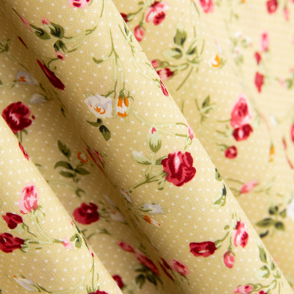 Baumwoll-Popeline Roxana Beige - Ribes y Casals