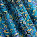 American Patchwork Batik Blume Türkis - Ribes y Casals