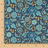 Amerikanisches Patchwork Türkis Blumen - Ribes y Casals