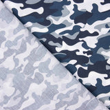 Camouflage Popeline Blau Grau - Ribes y Casals