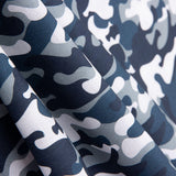Camouflage Popeline Blau Grau - Ribes y Casals