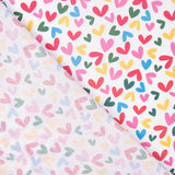 Baumwolle Popeline Multi Hearts - Ribes y Casals
