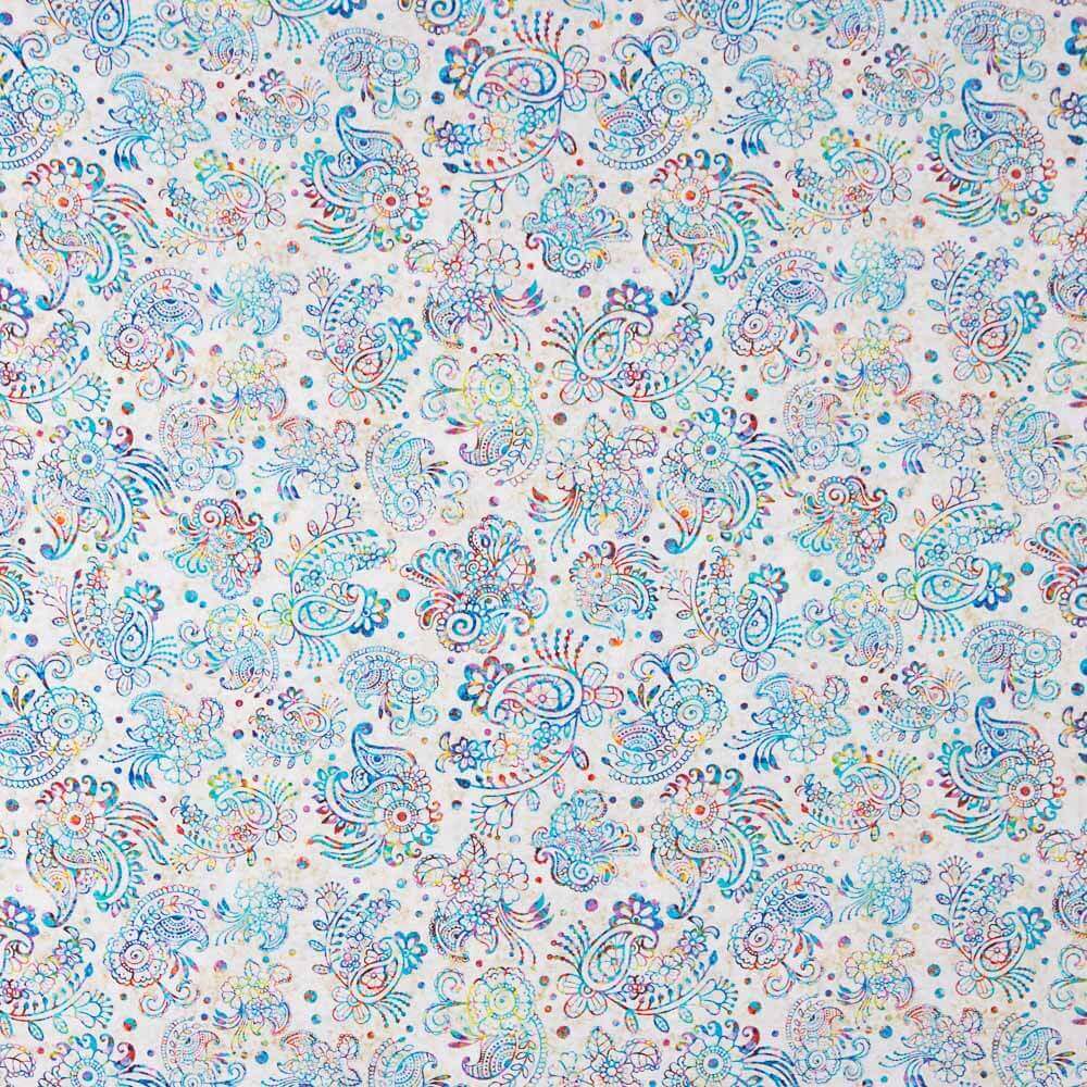 Amerikanisches Patchwork Kaschmir Ecru - Ribes y Casals