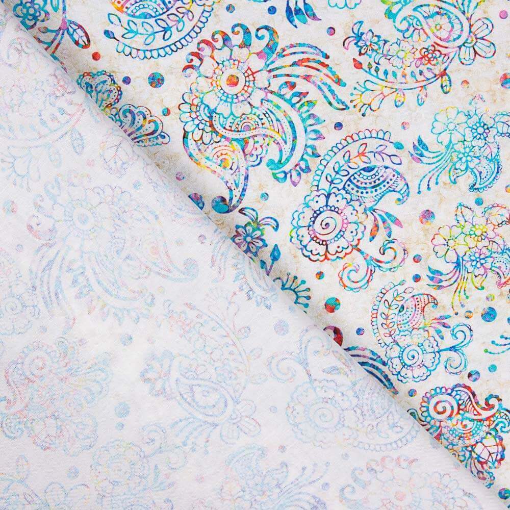 Amerikanisches Patchwork Kaschmir Ecru - Ribes y Casals
