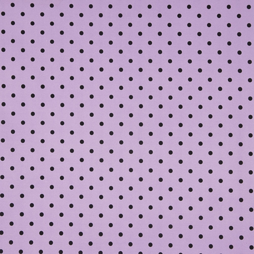 Flamenco bedruckte Popeline mit Polka Dots 7mm Violett - Ribes y Casals