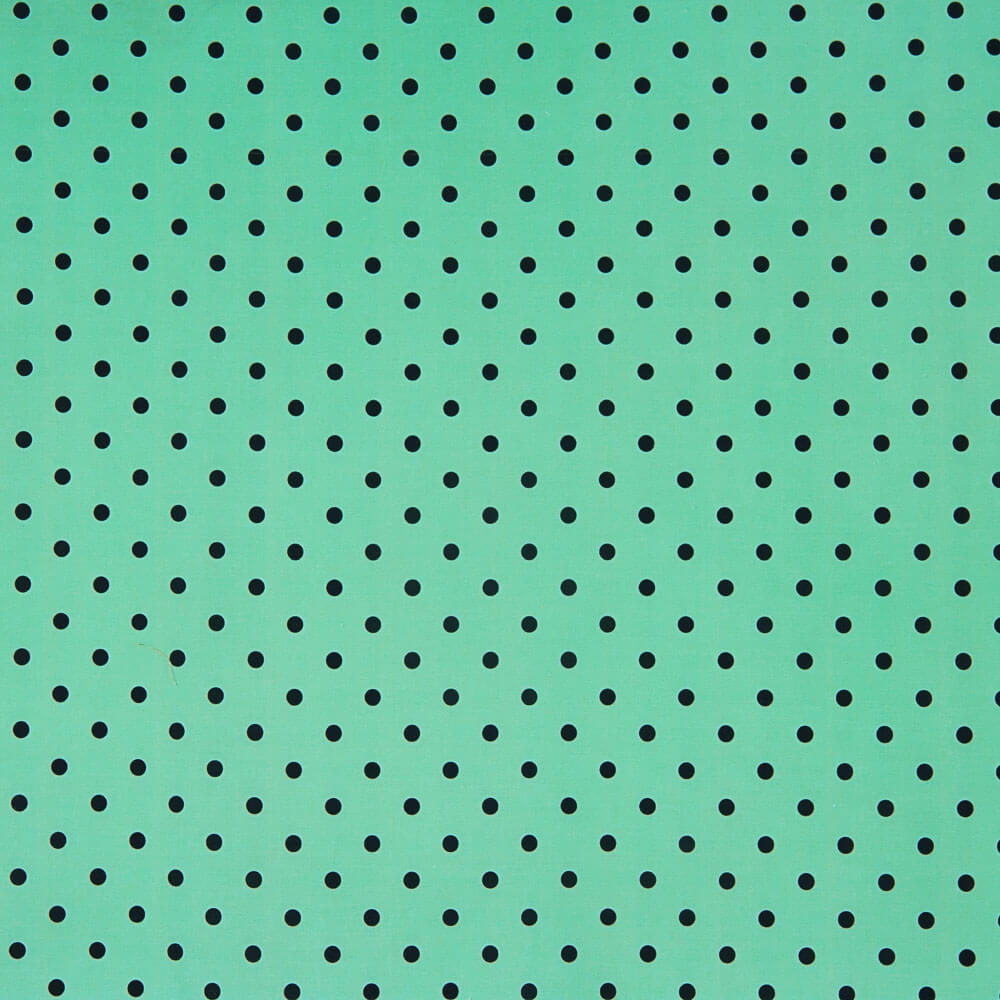 Flamenco bedruckte Popeline spitze Punkte 7mm Aqua Grün - Ribes y Casals
