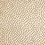 Spandex Popeline Polka Dot Schwarz 7mm Beige - Ribes y Casals