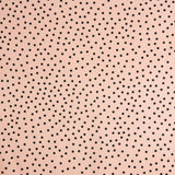 Popeline Spandex Polka Dots Schwarz 7mm Rosa - Ribes y Casals