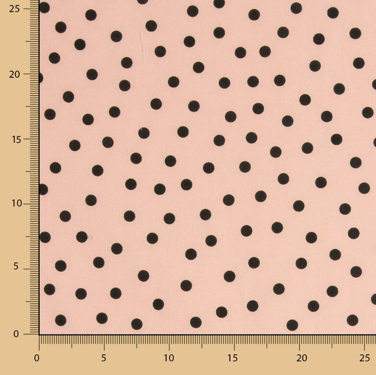 Spandex Popeline Popeline Schwarz Polka Dots 7mm Rosa 100 x 140 cm - Ribes y Casals