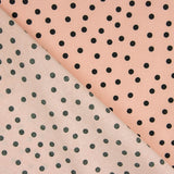 Popeline Spandex Polka Dots Schwarz 7mm Rosa - Ribes y Casals