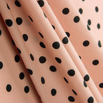 Popeline Spandex Polka Dots Schwarz 7mm Rosa - Ribes y Casals