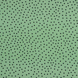 Popeline Spandex Popeline Polka Dots Schwarz 7mm Salbei Grün - Ribes y Casals
