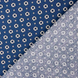 Popeline Flor Xania Blau - Ribes y Casals