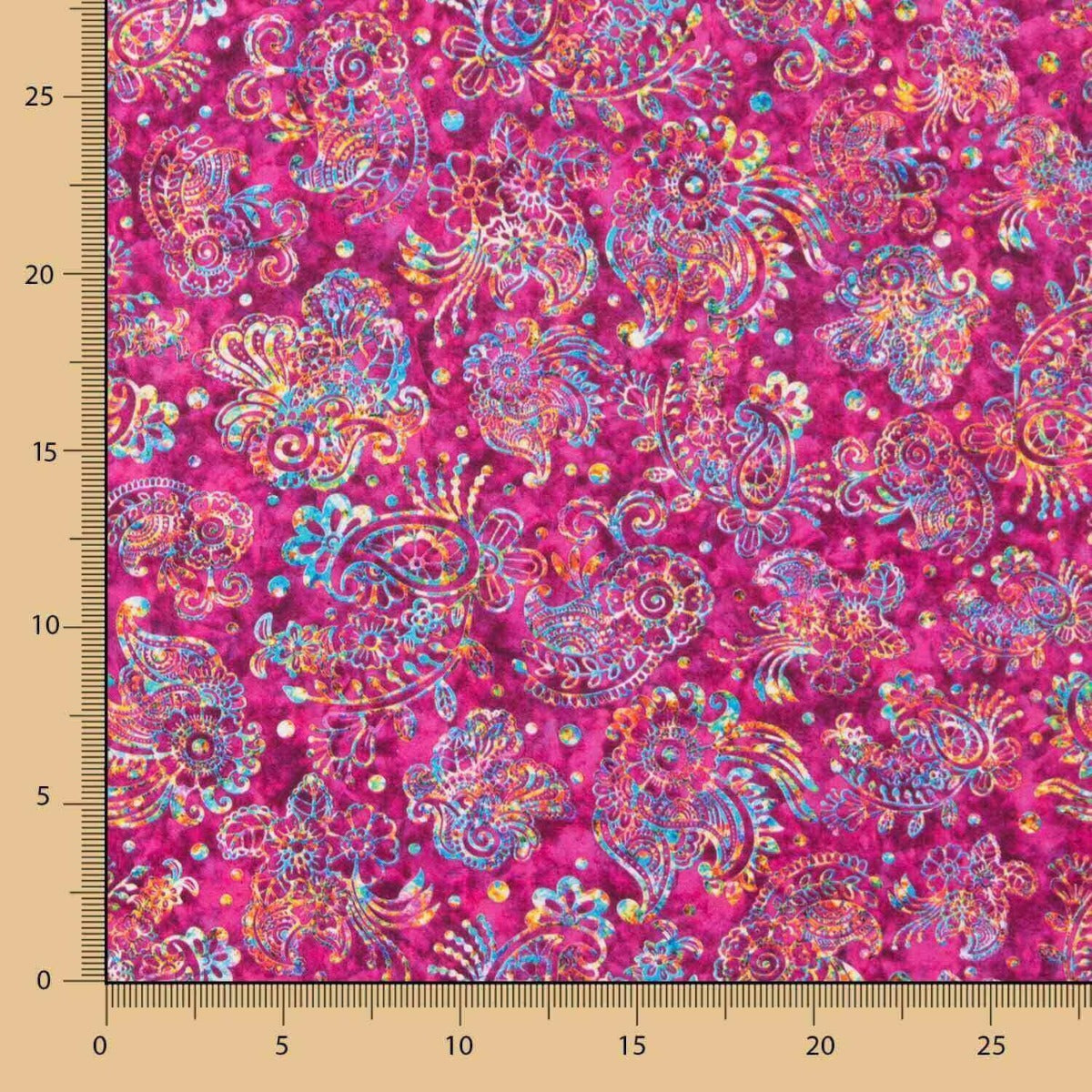 Amerikanische Patchwork-Batik Cachemire Fuchsia - Ribes y Casals