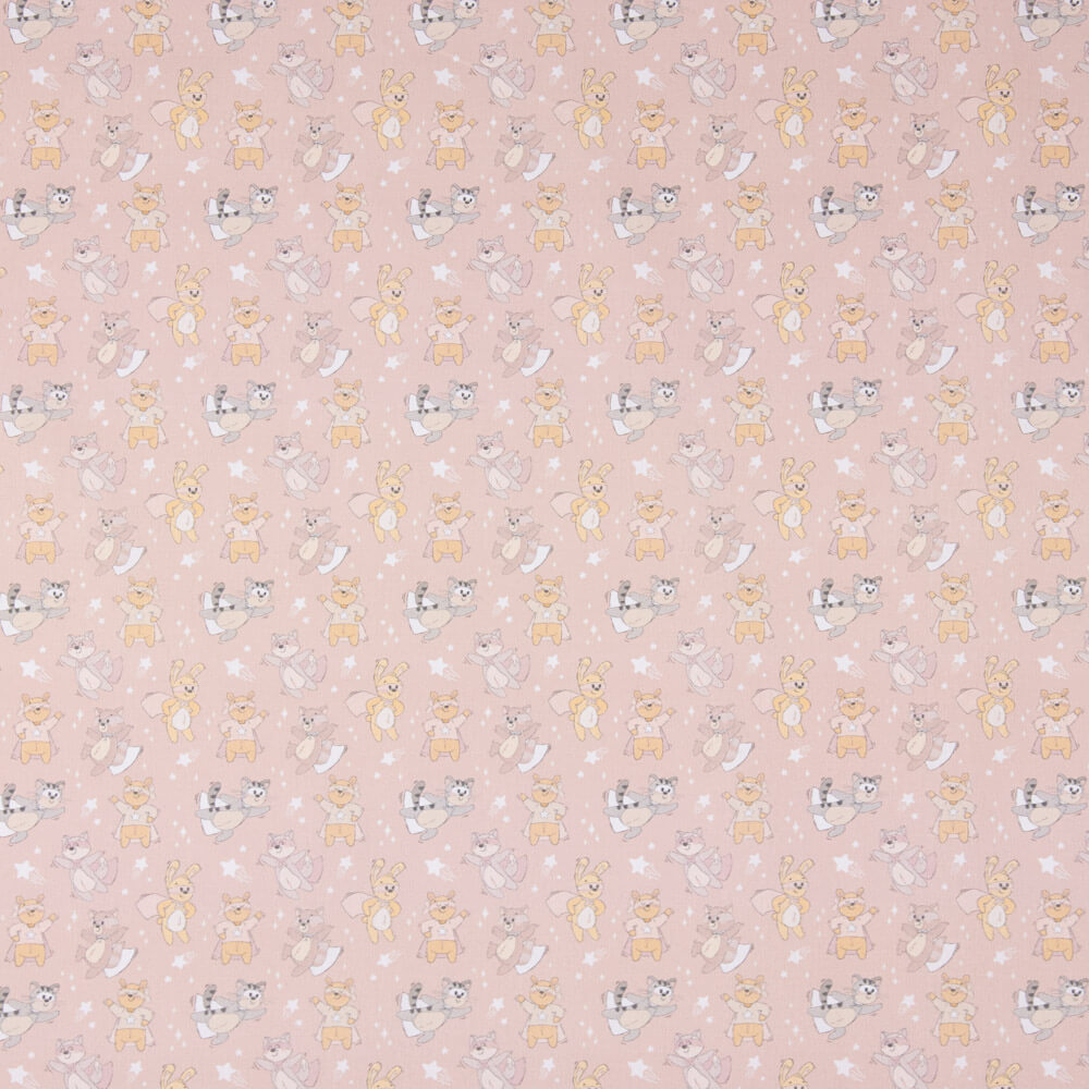 Popeline Baumwolle Popeline Katze Rosa Mantel - Ribes y Casals