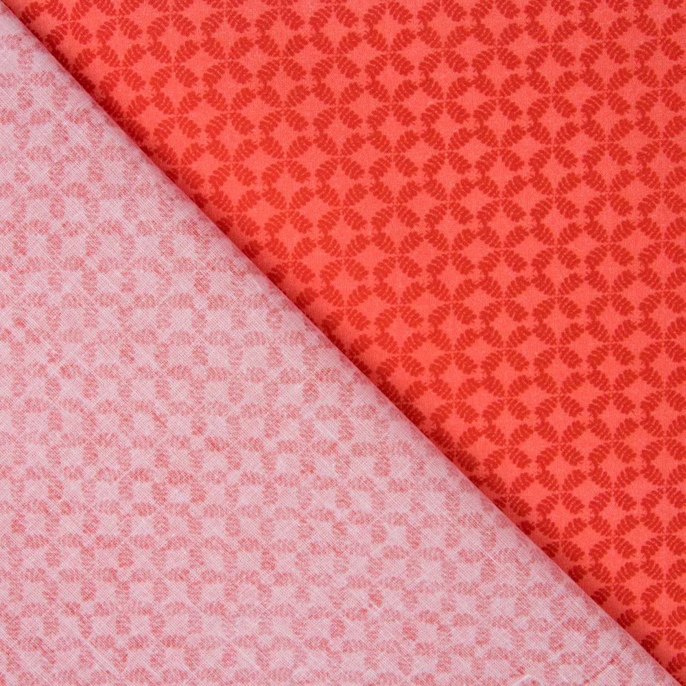 Baumwoll-Popeline Geometrisch Orange - Ribes y Casals